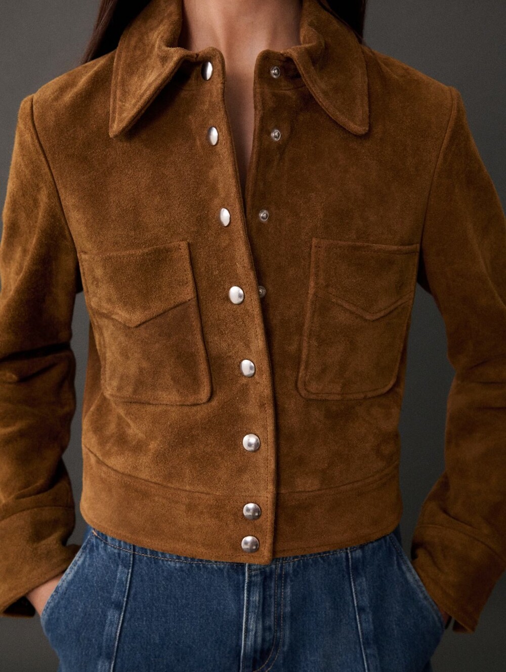 Mango Genuine Suede Western Jacket - Picture 2 of 8